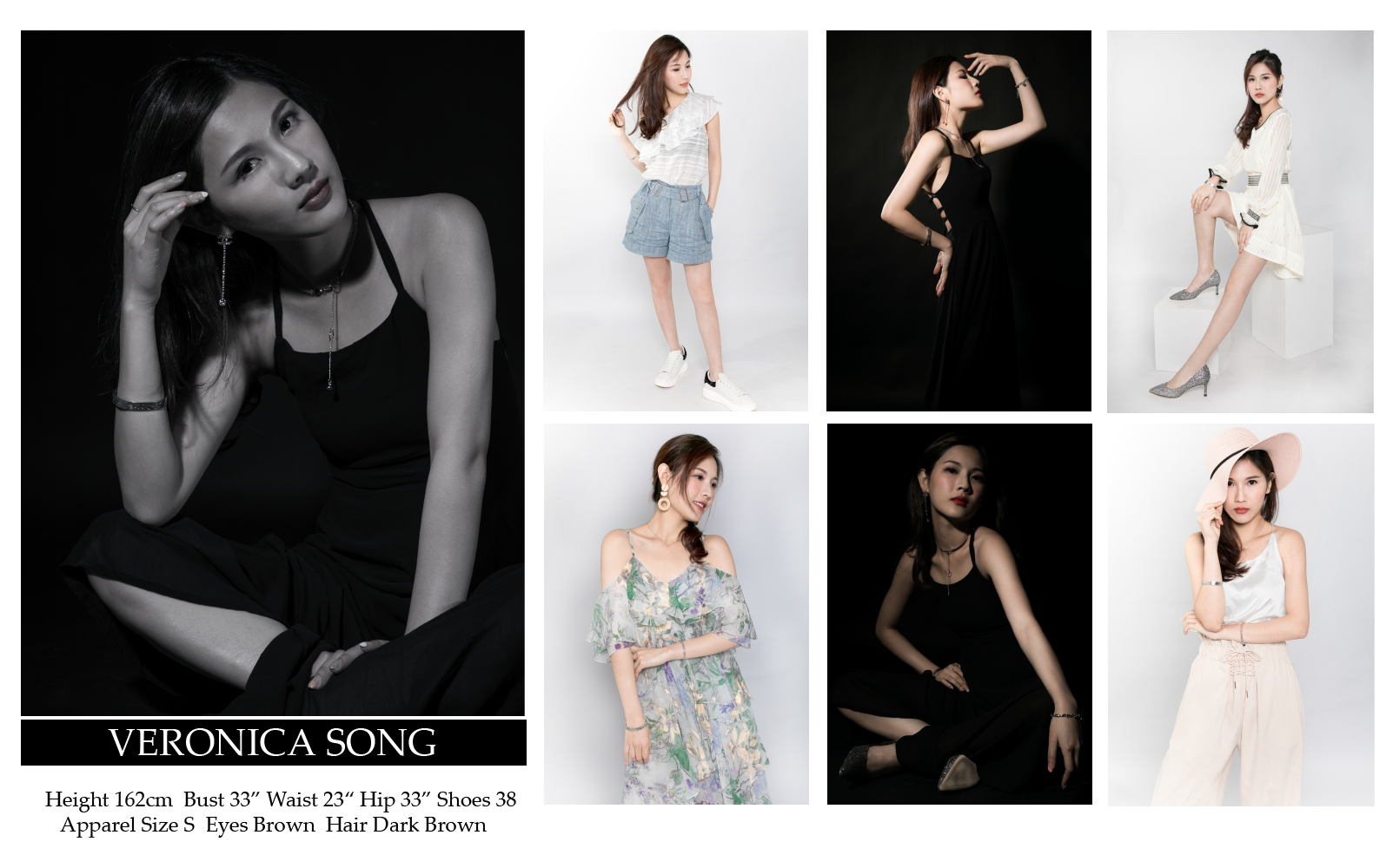 model comp card sample by fashion portrait photographer hk paulstylist